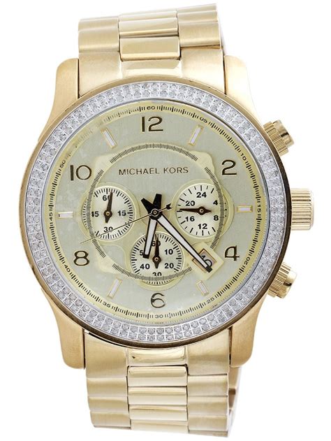 michael kors diamond gold watch